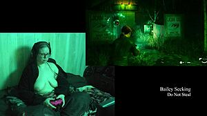 Brunette BBW With Big Natural Tits And Curvy Ass Plays Naked Night Springs Game Part 2