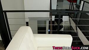 teen blonde sucking big cock pov gets cum on face 😏