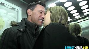 maduras power maria hooks up with marco banderas for intense blonde milf blowjob and facial cumshot