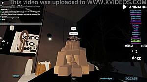 hey, this slut gets gangbanged in a roblox condo with doggystyle and cowgirl riding