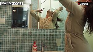 Sexy Milf Mom Teases Big Tits In Shower