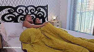 Pornstar Milf and Young Tommy Cabrio in Wild Bedroom Trio with Spanish Neighbors