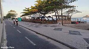 Kelly Oliveira and Caroleta picked up from Rio beach for hard BBC anal FFM with real orgasms and ass licking