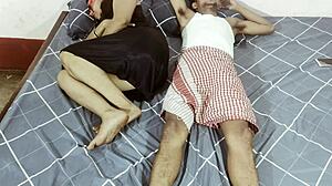 Sharing Bed with Stepmom Turns into Unexpected Tight Anal First Time with Big Black Cock