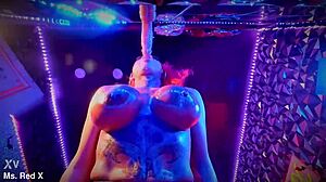 In this casual scene, the tattooed redhead step mommy gives pov joi while sucking on son's cock with pierced nipples.