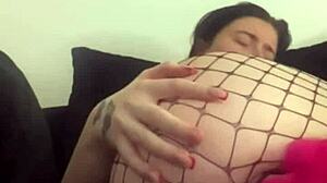 horny british slut gives girlfriend experience with toys and squirting orgasm