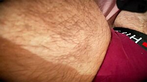 redhead in red lingerie teased and sucked his cock