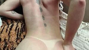 Her ass so tight it barely fits - amateur anal gaping with cute Brazilian wife.