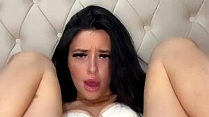 American exchange student boldly indulges in horny solo masturbation with toys and squirting orgasm