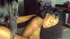 Ebony Lesbian Strap-On Fun With Renity Love And Majesty Nasty