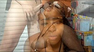 young guy alone with married maid ends up cumming on her face