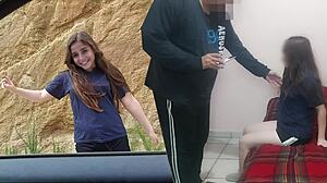 What happens when petite innocent Mexican teen from Tijuana gives her ass to old man for money support?