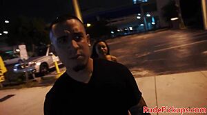 bondage ebony teen 18+ roughfucked outdoors with facial domination