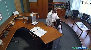 Fake Hospital Doctor Takes 18 Year Old Virgin's Tight Pussy in First Time Sex! She Gets Huge Cock Missionary Pounding with Cumshot.