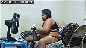 oh man, this chubby stepmom with her huge pussy is showing off to her stepson, it's so hot