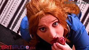 British Redhead Student Nurse Sucks A Patients Cock In Homemade Outdoor Scene With Cumshot