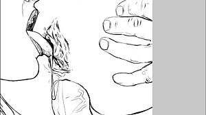 Hey, check this speed drawing of an FFM threesome by artist Kramer Krameroff with ass licking and swinging action.