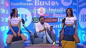 Hot Latin Stepsisters Riding Fuck Machine Together On Juanbustospodcast