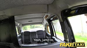 fake taxi brunette does anal down to the balls in pov homemade reality car ride.