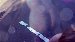 perverse ao parkplatz schlampe aus nrw gets fucked bent over doggystyle with cum in mouth outdoors