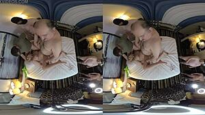 Hey, check out this wild VR cowgirl gangbang with hairy wife riding