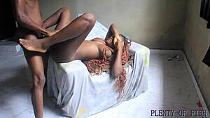 stepsis husband visits our local parlour and we end up fucking with wet pussy and squirting creampie action