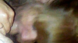 Kimberlie starts blowing big cock. She handles the monster cock with deep suction.