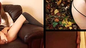 British Teen 18+ Oiled Ass Play And Footwank With Dildo