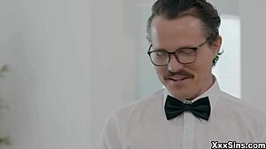 Robby Dives Under Her Wedding Dress Concealing Himself Completely In Cheating Pov Roleplay