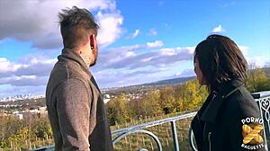 Christina, the petite 18+ milf brunette, unleashes wild energy in her first French video with natural tits and small waist.