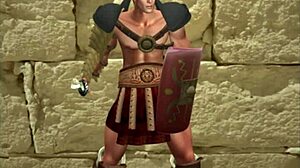 gladiator dominates with big tits and ass in monster play