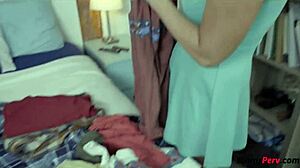 Holy shit, my stepmom's acting as my personal maid with those big tits and young body!