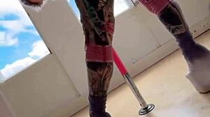 Anuskatzz exotic pole dance compilation with athletic moves in heels!