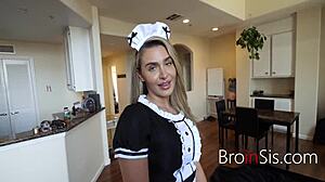 oh man, i caught my stepsis ella reese in that maid outfit and things got so taboo with pov fucking right away
