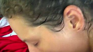 Pretty young hooker chats on the phone with her boyfriend during a naked public encounter