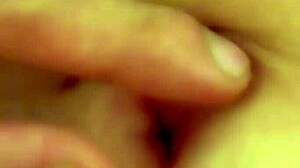 Intense finger play in beautiful navel!