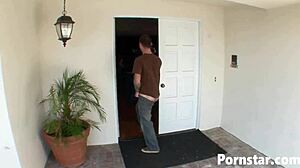 Blonde Pornstar Cara Dee Relishes Intense Threesome with Blowjob Pussy Fucking and Facial Cumshot