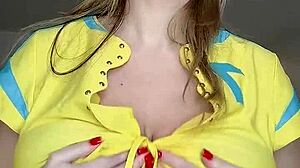 Getting READY to Be WET for You with Big NATURAL Tits