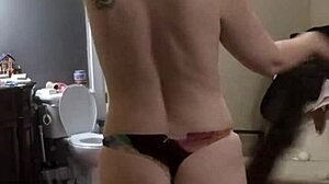 In this softcore solo scene, a curvy beautiful woman undresses slowly during her workout routine.