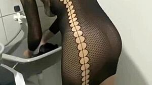 latina redhead maid in tight dress teases with natural tits brazilian homemade