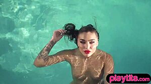 i uh strip to show off my big ass naked petite figure in the pool...