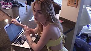 Sage fox keeps sucking on seth brogans dick post creampie