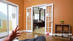 Dilf Tempted by Nerdy Teen Step Daughter's Natural Tits and Riding Skills