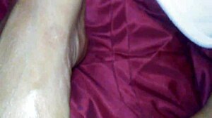 Ebony Delivers Intense Foot Job Leading To Explosive Cumshot