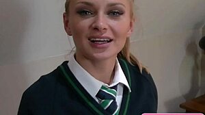 blonde cutie ivana sugar fits teacher's cock deep in her tight ass with wet pussy licking and doggystyle riding