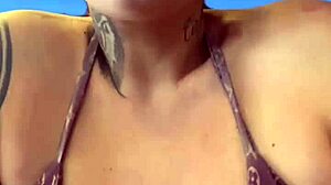 training at the gym facing ipanema beach rj just in bikini all wet sweat dripping down legs got me so horny