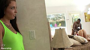 Teen and Stepmom Sharing Massive Black Cock in Interracial Threesome with Deepthroat and Facial Cumshot