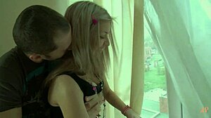 Skinny blonde teen 18+ Elenna W offers up her shaved pussy and tight asshole for fingering fun.