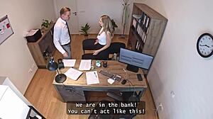 Loan4k Hot Office Table Sex Results From Loan Inquiry With Cute Blonde Babe!