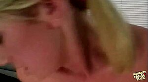 Young Jessica Sweet with big natural tits and huge nipples enjoys double penetration in her tight ass. Old guy fills her with cum in mouth during intense clit play.